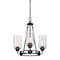 Designers Fountain Gramercy Park 3 Light Classic Old English Bronze with Blown Hammered Glass Shades Chandelier 87183-OEB - alternate 1